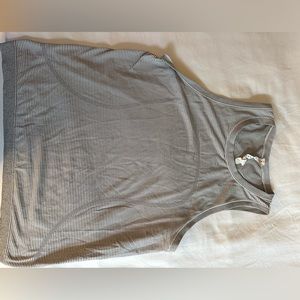 Lululemon Swiftly Tech Race Length Tank - grey stripe size 10